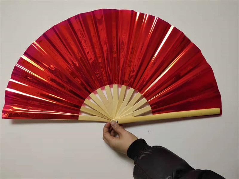 Отражательный большой складывая PVC бамбуковые 33*68cm вентилятора руки для партии
