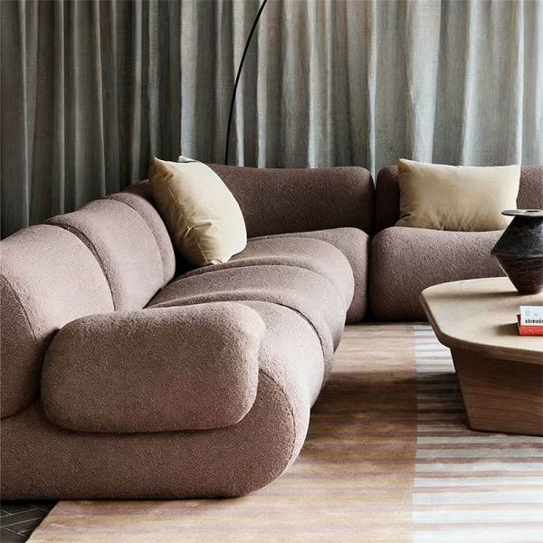 Modern Vacuum Sealed Pack Couch Modular Sectional Full Sponge Compressed Frameless Living Room Sofa Set Furniture