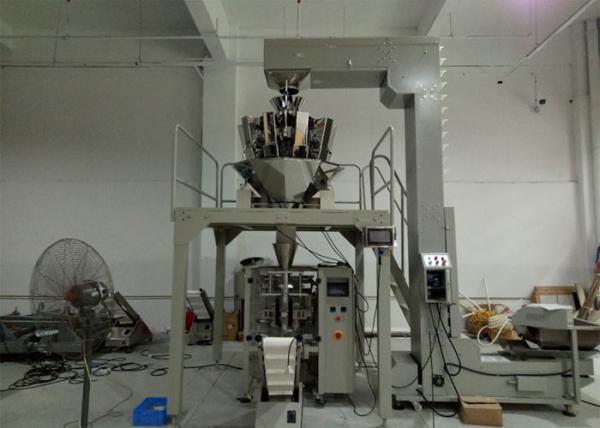 Máquina de envolvimento vertical soprada do alimento com o multi tela táctil do pesador das cabeças