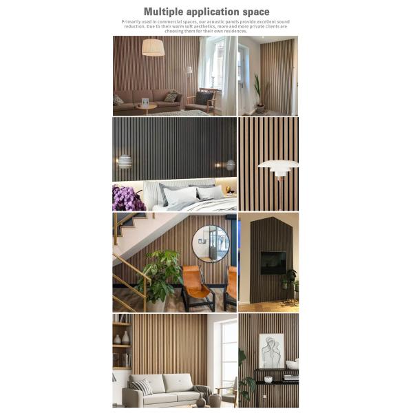 Modern Wood Vertical Sound Absorption Board Slat Akupanel Hout For Auditorium