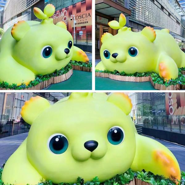 Square Garden Fountain Outdoor Sculpture Steel Garden Landscape Art Sculpture Hard Enamel Technique