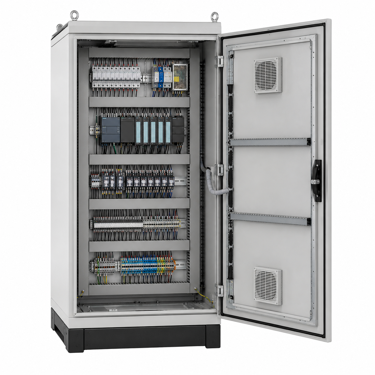 Flame Retardant Insulated PLC Control Cabinet Assembly For Chemical Industry Workshop
