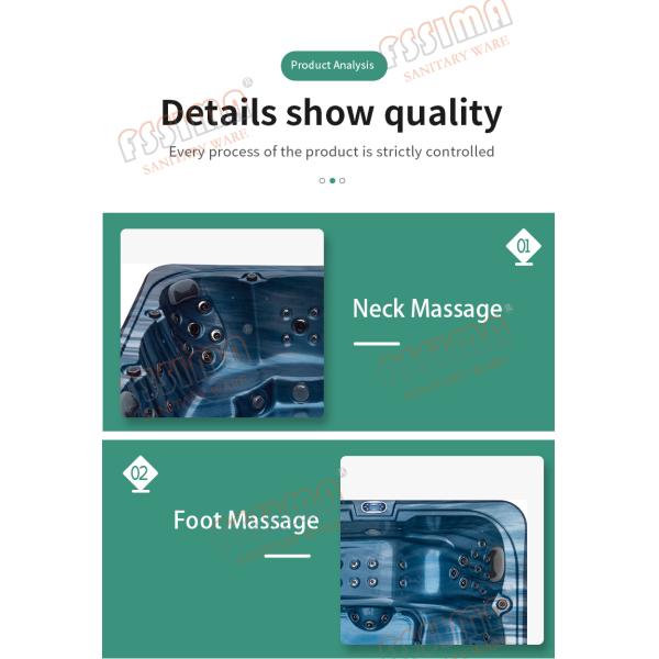 Акриловые на открытом воздухе водовороты джакузи бальбоа массажа ванны спа двигателей прибоя