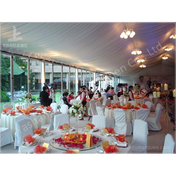 Hard Extruded Aluminum tents for parties , 850 gsm Soft PVC Fabric Cover