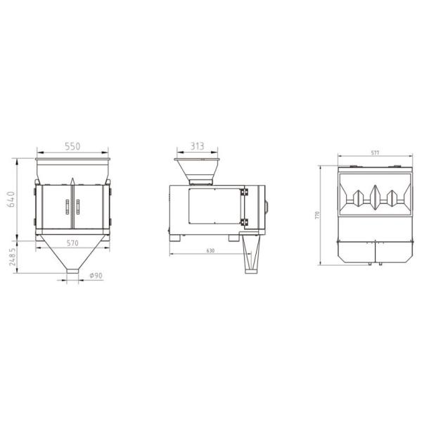 2 head Linear Weigher for rice/sugar/seed/salt/coffee and season Powder