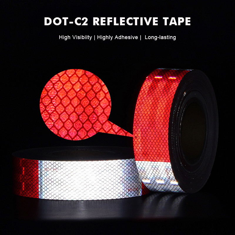 Фабрика износостойкие акриловые питомцы на заказ DOT C2 Красно-белые дорожные знаки отражательная лента