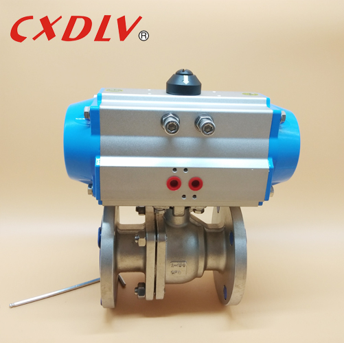 Двойник ДИН действуя 2 конца фланца пневматических клапанов ДН50 нержавеющей стали пути