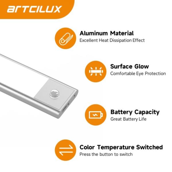 PIR Motion Sensor Under Cabinet Light Panel in 4000K Color Temperature for Apartment Lighting