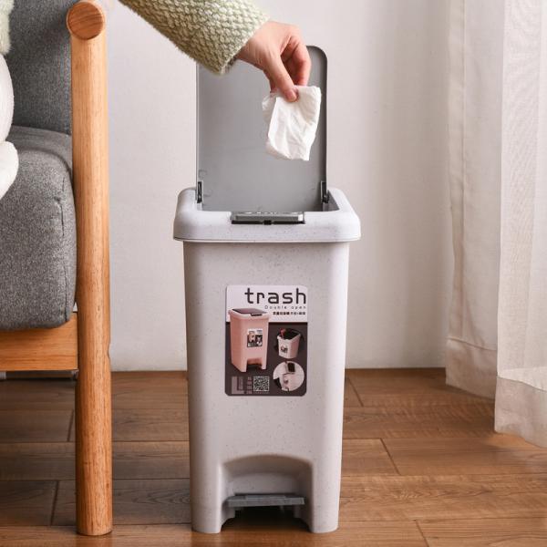 China Wholesale Small Household Foot Pedal Plastic Dustbin With Cover