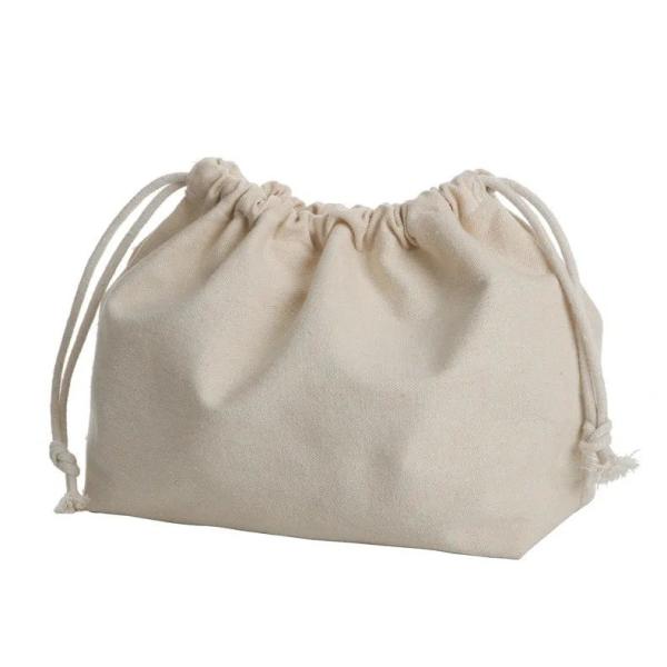 Thick Fabric Drawstring Gift Bags Custom Logo Heavy Cotton Canvas Drawstring Pouch Belt Bag Jewelry Bag