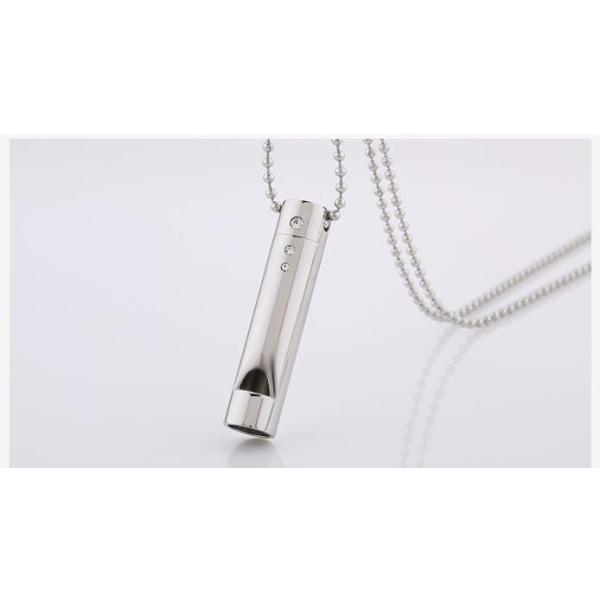 Safety Whistle Necklace,  Whistle Pendant Necklace in Silver color, Bead Chain Necklace