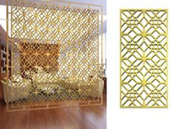 Laser Cut Stainless Steel Partition Wall Decorative PVD Coating