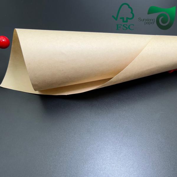 FSC Rouleau de papier à l'épreuve de la graisse blanc largeur 325 mm 650 mm Emballage de qualité alimentaire