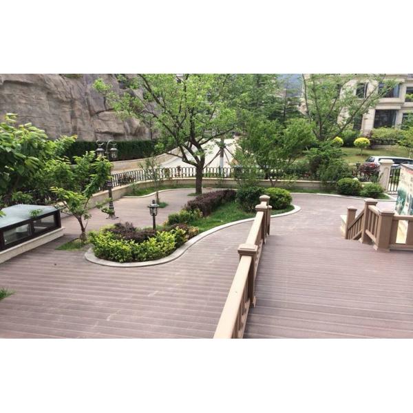 Durable WPC Garden Fence , Eco-friendly Wood Plastic Composite Railing