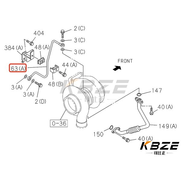 8-98025887-0 8980258870 HITACHI EXCAVATOR ZAX450 ZAX470 ZAX500 TURBOCHARGER питательные линии для ISUZU 6WG1