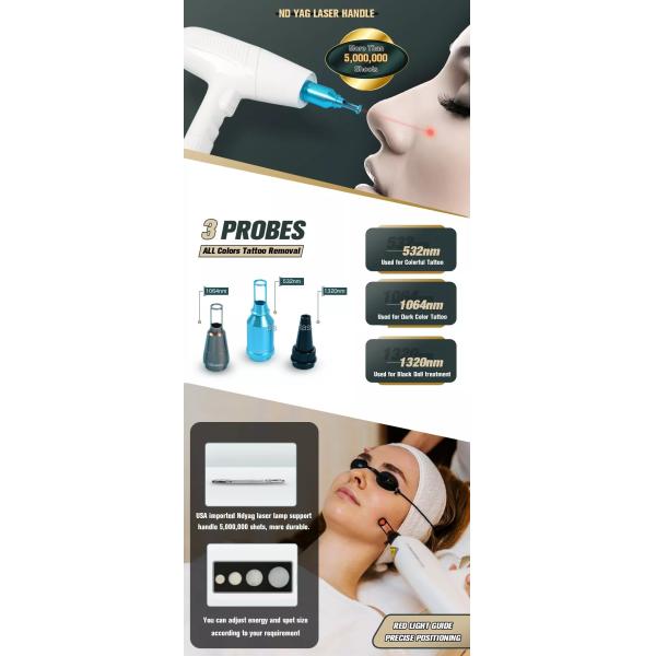 Professional Q switched Nd Yag Medical 1064nm 532nm Laser Tattoo Removal Machine