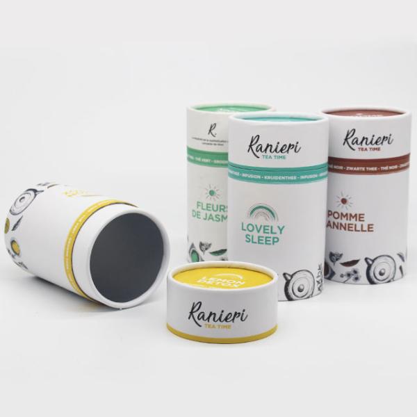 Unpolluting Paper Tube Tea Packaging Cylinder Renewable ODM Available