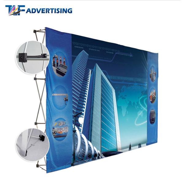 Custom Printed Trade Show Backdrop Displays , Portable Exhibition Displays Flame Resistant