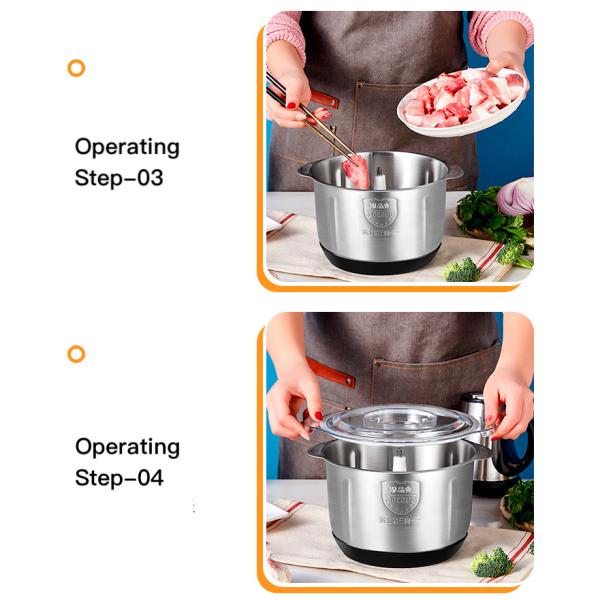 Kitchen Electric Meat Grinder Machine 500W 4L third gear