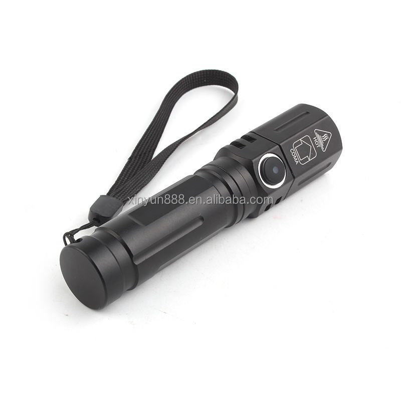 New Model High-Intensity LED White Laser Zoom Rechargeable Outdoor Emergency Light Mini Flashlight