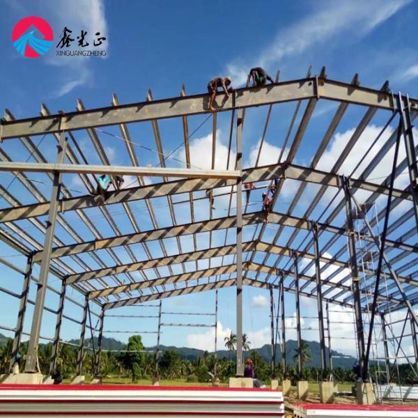 Prefab Steel Warehouse Building with Painted Purlin Structure