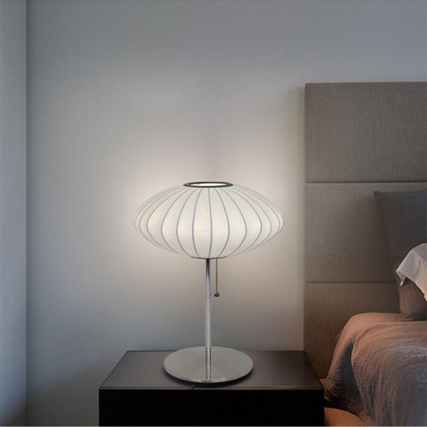 Silk Floor Lamps For Living Room Bedroom Nelson Cigar Lotus Table Lamp（WH-MTB-161)