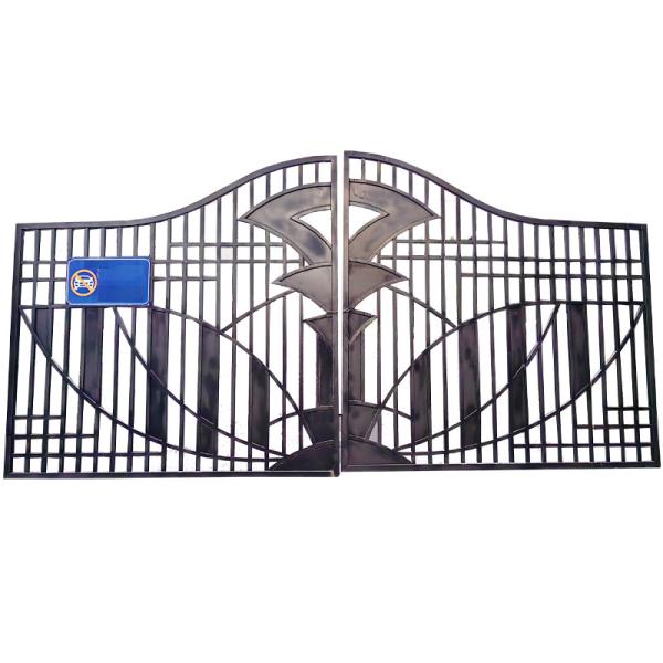 Entrance Front Residential Rod Iron Driveway Gates Single Doors Welded