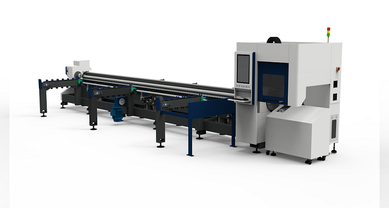 High Speed Standard Model Tube Cutting Machine Side Mounted Lathe Semi Automatic Loading