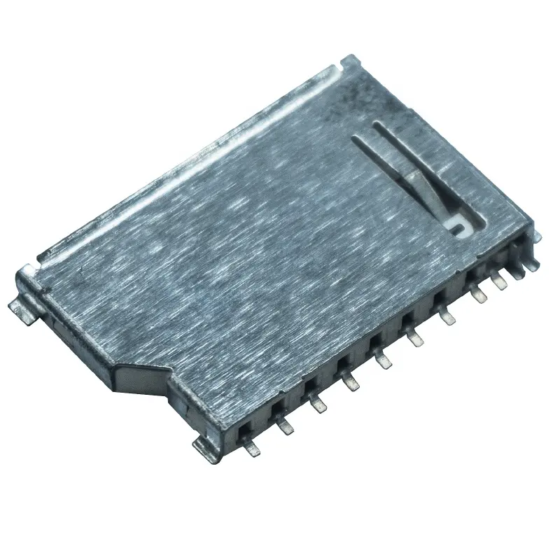 тип тип PCB SMT карты памяти тангажа 2.8H 9pin SD 2.5mm соединителя пушпульный