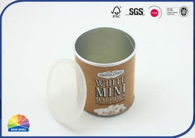 Borda rolada que empacota a tampa de papel composta de Tin Cylinder With Insert Plastic do metal do tubo