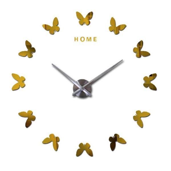Romantic Butterfly Large Elegant Wall Clocks Decor Mirror Wall Stickers Modern Wall Clock