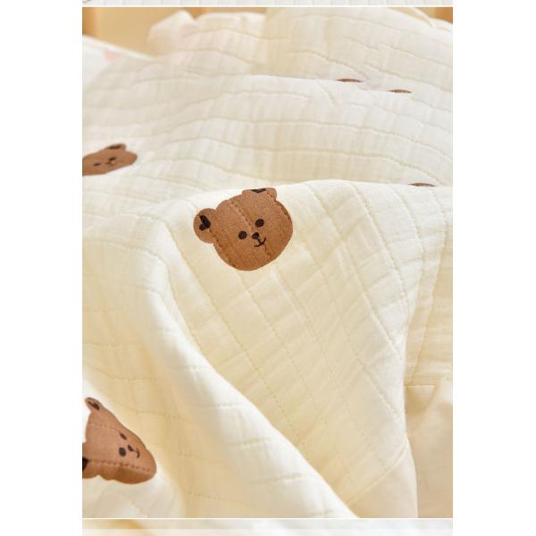 Soft and Breathable Baby Blanket Quilt Made of 100% Cotton Fiber for Newborn Swaddle