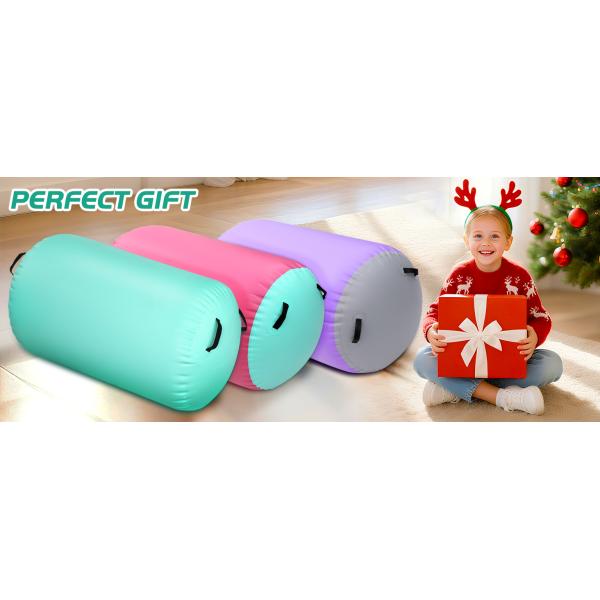 Inflatable Gymnastics Air Roller Set, Tumble Rolling Air Roller Gymnastics Barrel With Electric Pump For Kids Adults Home Outdoor Gymnastic Training Cheerleading Yoga