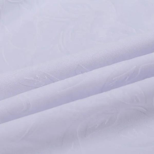 Stretch White 3d Polyester Spandex Knit Weft Scuba Custom Embossed Fabric women fabric