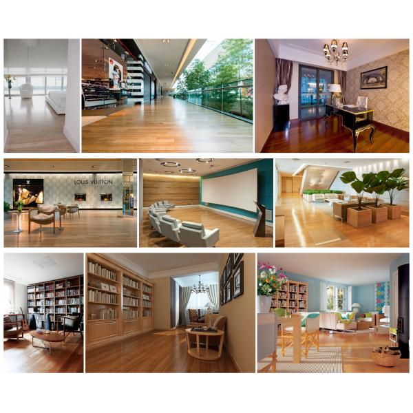 Полы из твердого бамбука с натуральной карбонизированной отделкой и 100% чистой бамбуковой древесиной