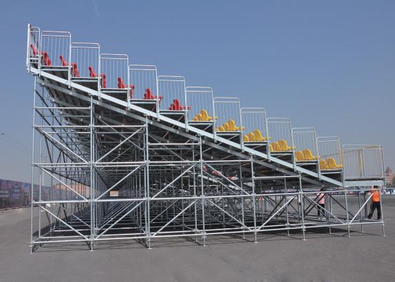 Demountable Portable Seating Stands / Aluminum Stadium Bleachers For Golf Tournaments