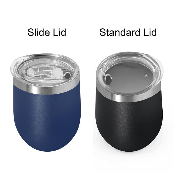 En vrac 12 paquets 12 oz en acier inoxydable verres à vin sans tiges avec couvercles et pailles