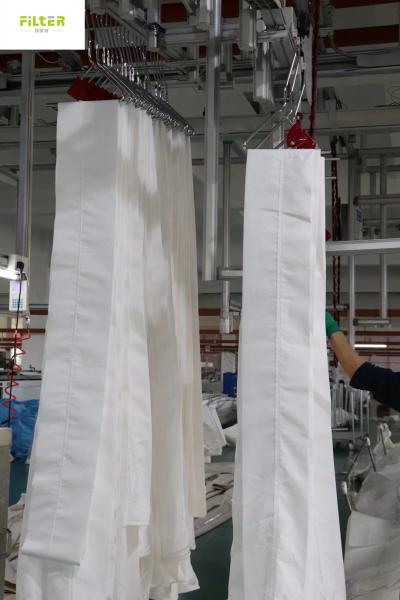 Polyester PP Nomex PPS PTFE P84 Fiberglass Filter Sleeves 350gsm ~ 850gsm
