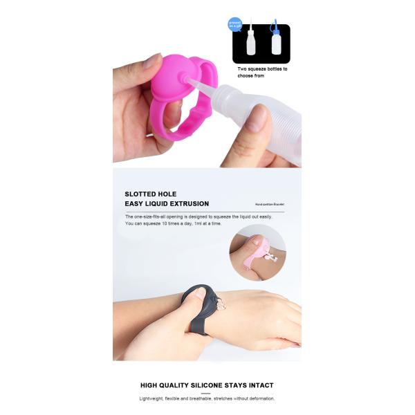 Многоразовый браслет дезинфицирующего средства руки силикона 10ml