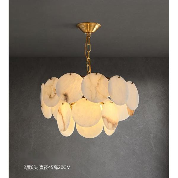 Современные осветительные приборы роскошный ресторан бар в помещении большая мраморная люстра для гостиной простая алабастровая люстра D60CM