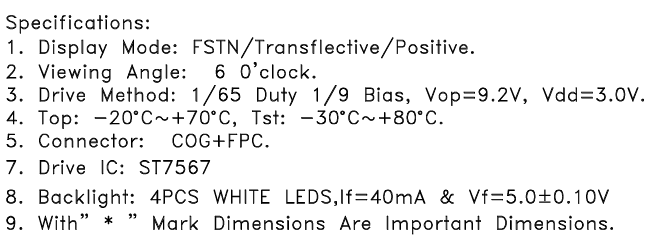 3.5 Inch 128x64 Dot Matrix LCD Module with ST7567 Drive IC for Industrial and Consumer Electronics