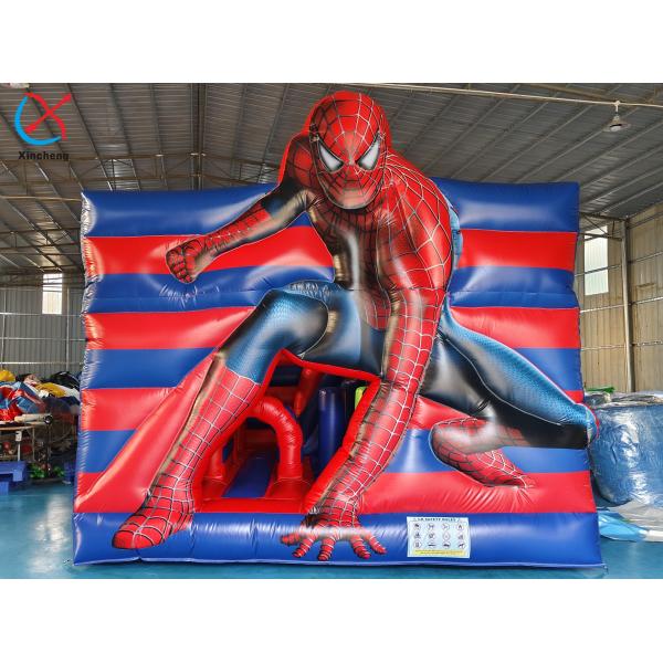 Inflatable Combo Castle Spiderman Bouncy House With Slide