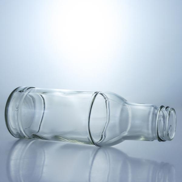Bouteille en verre de capacité personnalisée pour le jus lait ketchup salade sauce au piment 320ml
