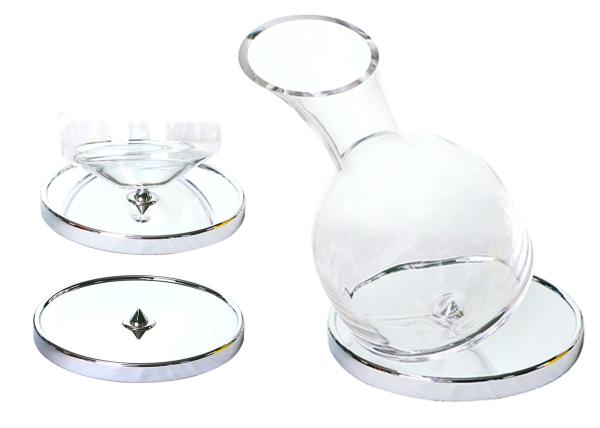 Lead Free Crystal Roly Poly Glass Wine Decanter Mouth Blown 1800ml 60oz
