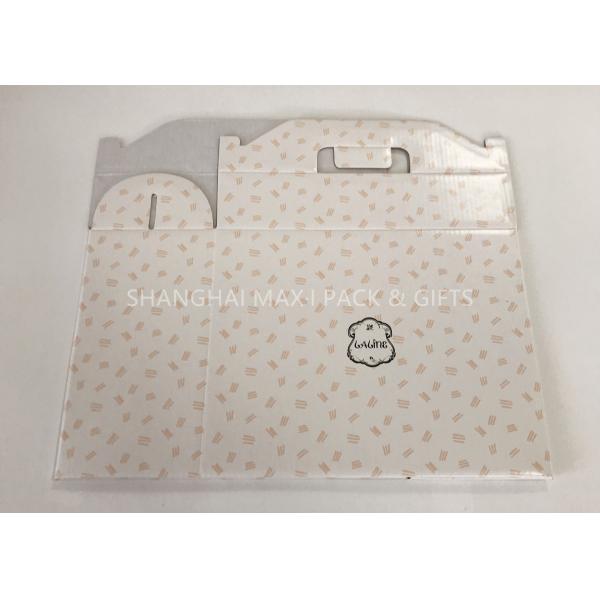 Recycled Brown / Pink Kraft Paper Storage Boxes Without Lids Logo Printing Die Cut Handle Dessert Packaging