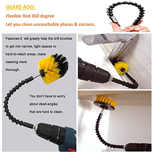6 Pack Drill Brush Attachment For Home Cleaning Drill Muscle Brush Power