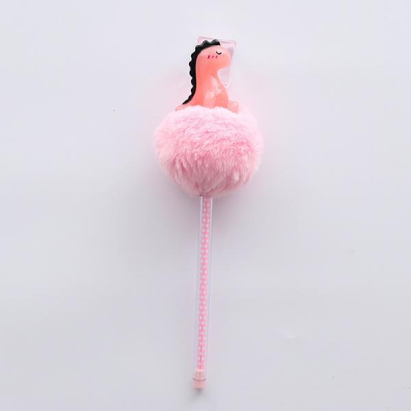 Прочное пластикового Nib ручки 0.5mm плюша пинка пушистого пастельного Ultralight