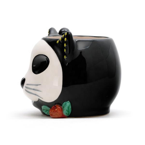 Самый продаваемый милый глиняной 3D в форме кошки Дизайн керамических кружек для животных с 3D ручной краской