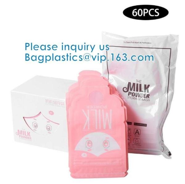 Feeding Dried Milk Food Bag, Milk Freezer Bag, Easy Pour, Spout, Zip Top, Reusable Open and Zip Shut