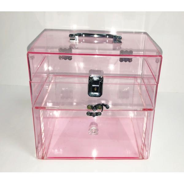OEM Pink Promotion Display Cosmetic Holder Acrylic Brochure Display
